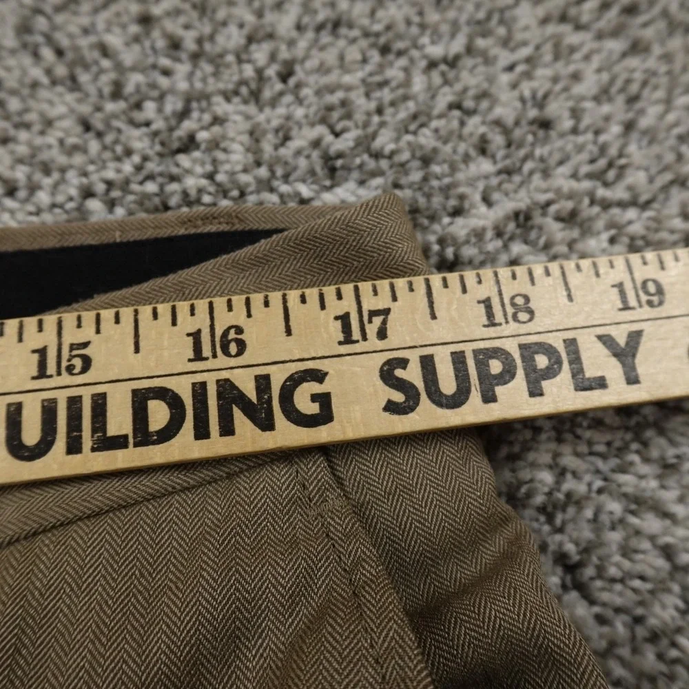 Banana Republic Pants Mens 35X32 Brown Wool Chino Dress Trouser Slacks Flat Work
